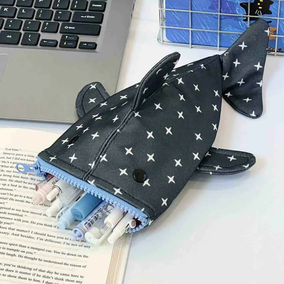 Boys Shark Stationery Pencil Case Pen Bag for School