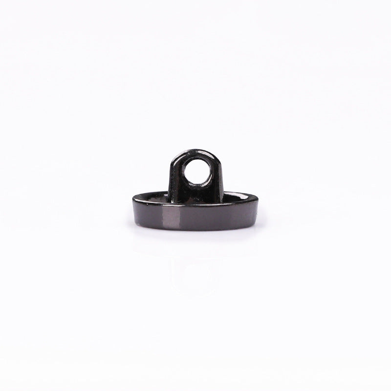 Rückseitiger Schaftknopf mit Öse, runde Metallfassung, gunmetal-schwarz