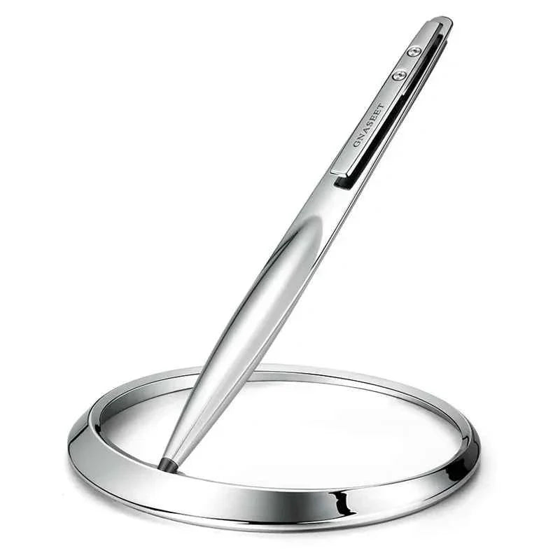 GNASEET Eternal Inkless Pen – Circular Metal Base Black