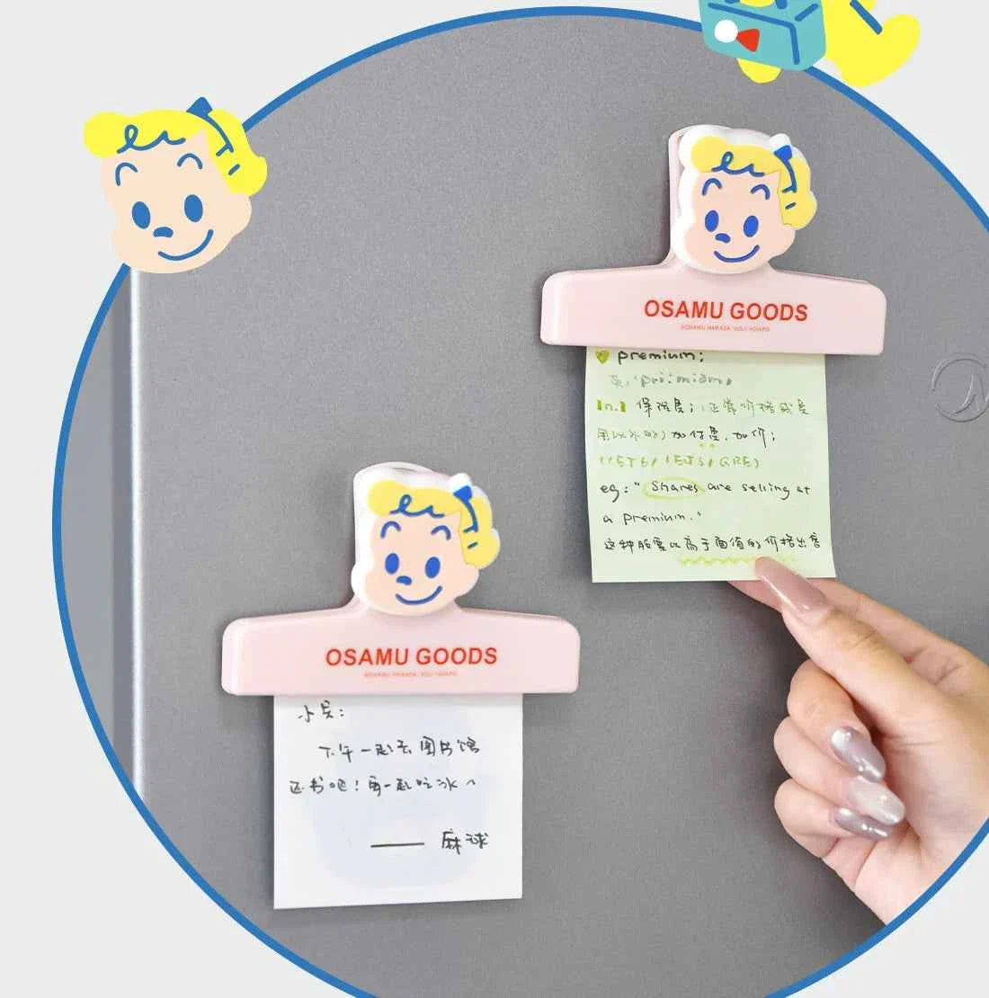 M&G × Osamu Goods Triangle Magnetic Clip Set – 5-Pack