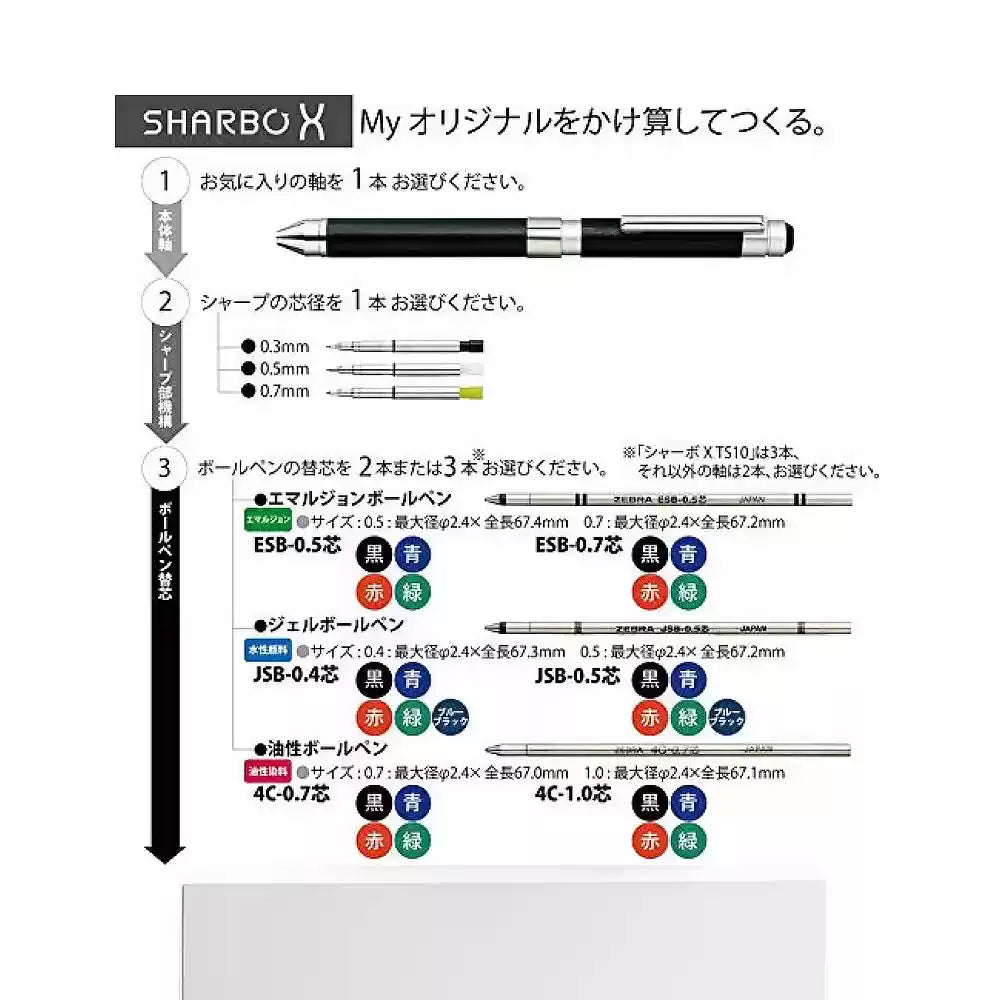 Zebra JSB-0.5 Gel Pen Refill - D1 - 0.5 mm - Black/Blue/Red - 5 Pack