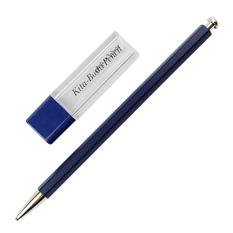 Kita-Boshi Pencil Otona No Enpitsu 2mm Mechanical Pencil with Sharpener Navy