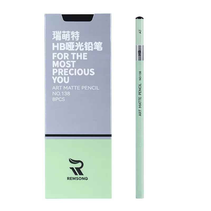 REMSONG ART Matte Pencil Set HB-20B Sketching and Drawing 8 Pack HB