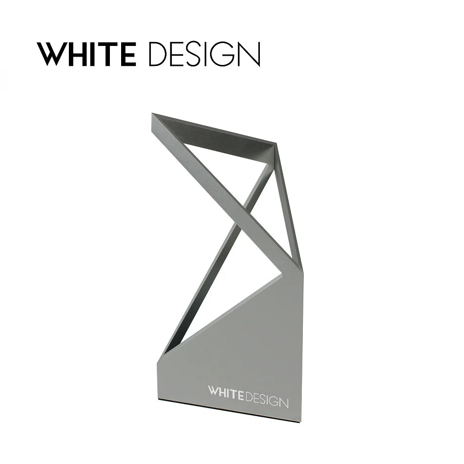 Architectural Aluminum Pen Holder - Modern Desktop Organizer Grey