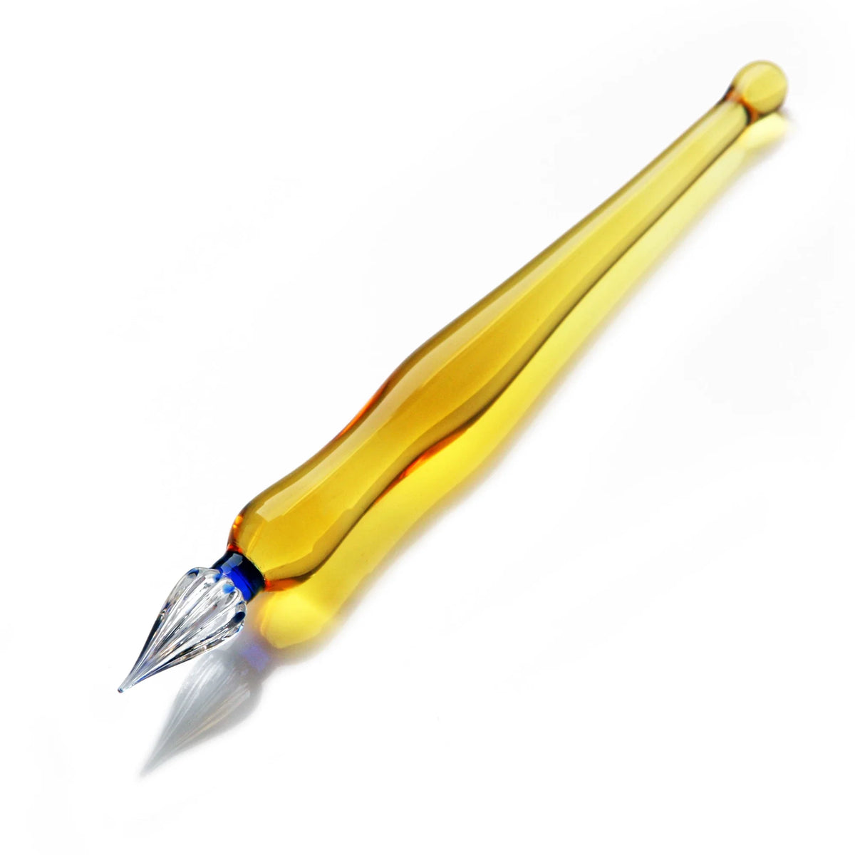High-Purity Glass Dip Pen for Ink Swatching – Crystal Clear Glass Nib Pen for Calligraphy & Color Testing Gold