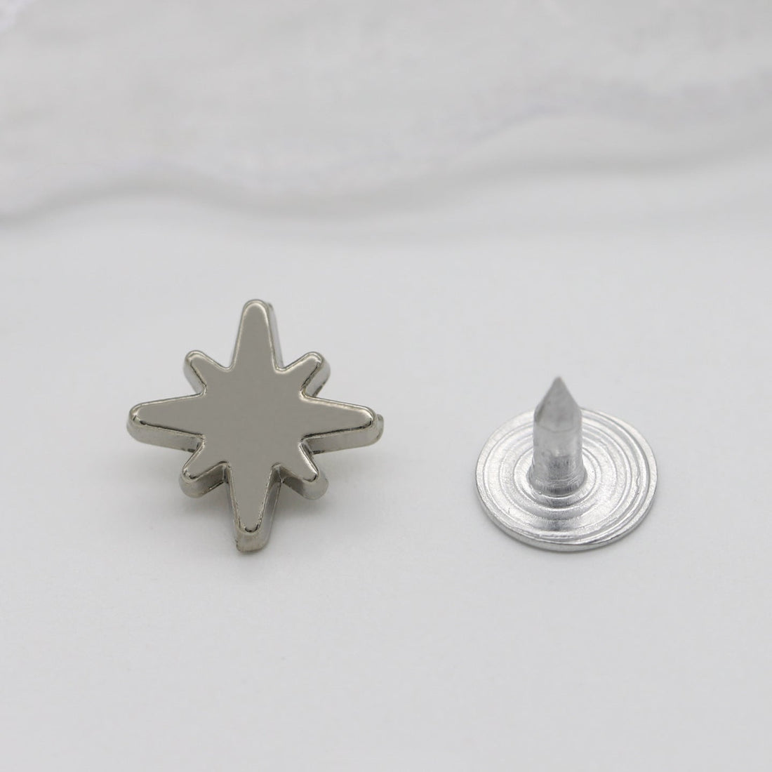 Eight-Point Star Metal Stud Buttons for Shoes & Clothing, 100-Pack Gold