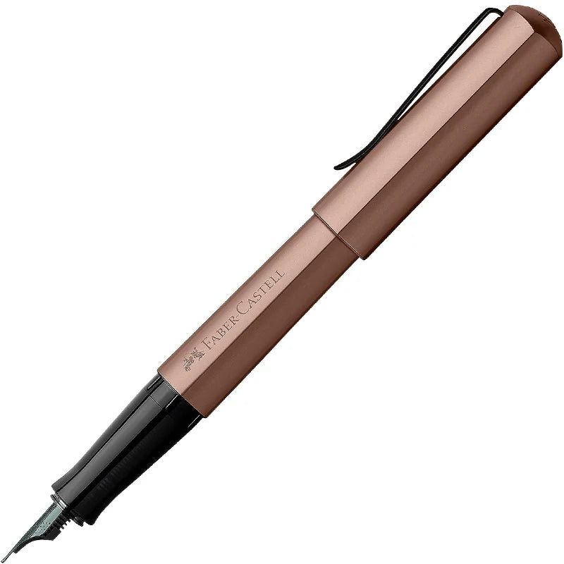 Faber Castell HEXO Fountain Pen, Blue/Black/Bronze/Silver White Bronze