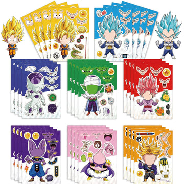 Make a Face Dragon Ball Q Anime Stickers for Kids 32 Sheets