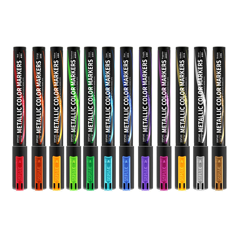 DSPIAE Liquid Mirror Chrome Metallic Color Markers 12 Colors 12 Colors