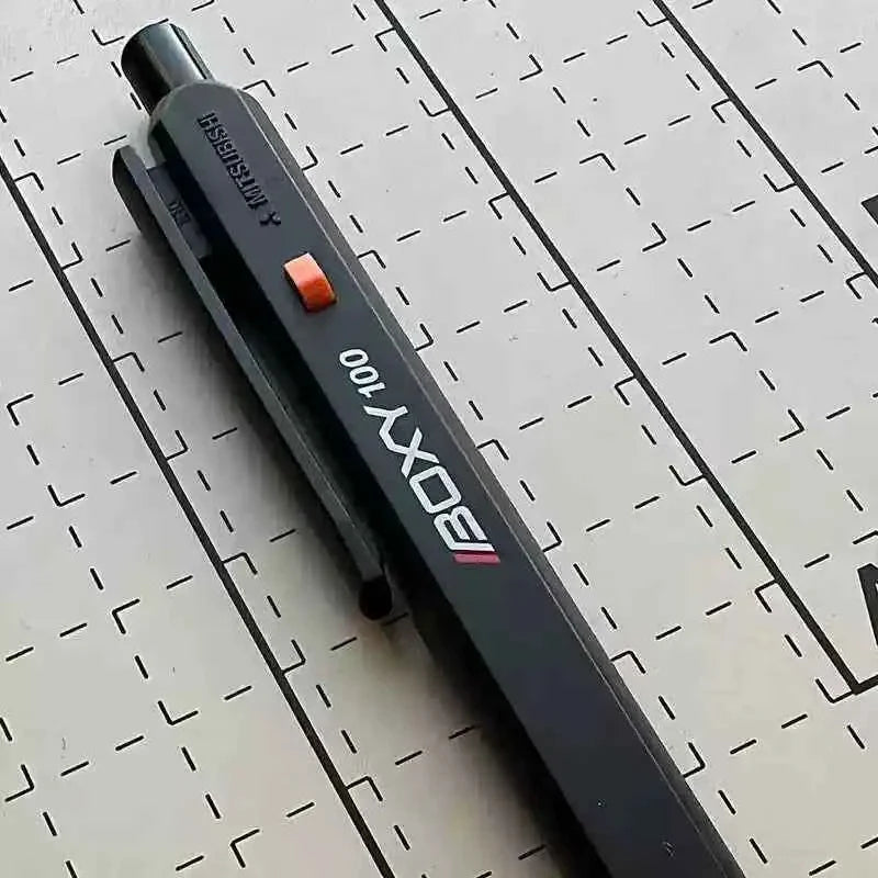 Uni Boxy 100 Ballpoint Pen - 0.7mm - Black Ink with 3 Refills