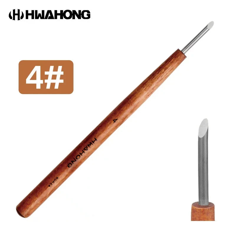 HWAHONG Copperplate Engraving Needle Tool for Soft Metal, 5 Tip Options #4