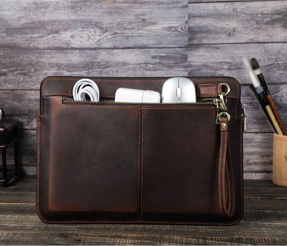 Contacts Family MacBook Pro 14 Case – Leather Laptop Sleeve