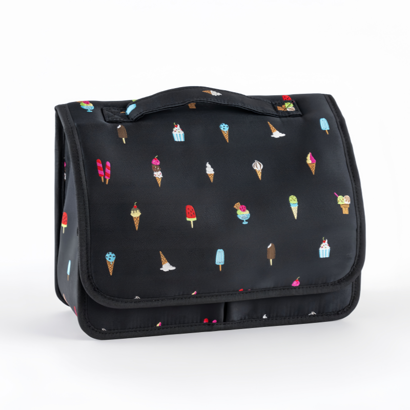 Japanese Cute Cartoon Scrapbook & Stationery Organizer Bag Black