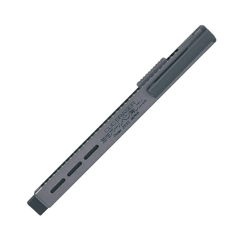 Pentel Clic Eraser Metal Shell for Pencil/Gel/Ballpoint Pen For Oil-Based Ink