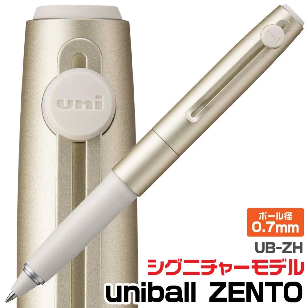 Uni-ball ZENTO Signature Semi-Metal Gel Pen | Black Ink | 0.38 / 0.5 / 0.7mm