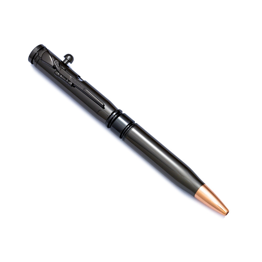 Bolt Action Tactical Metal Ballpoint Pen 3-Pack 1.0mm Black Ink
