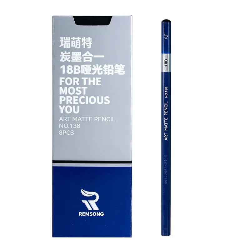 REMSONG ART Matte Pencil Set HB-20B Sketching and Drawing 8 Pack 18B