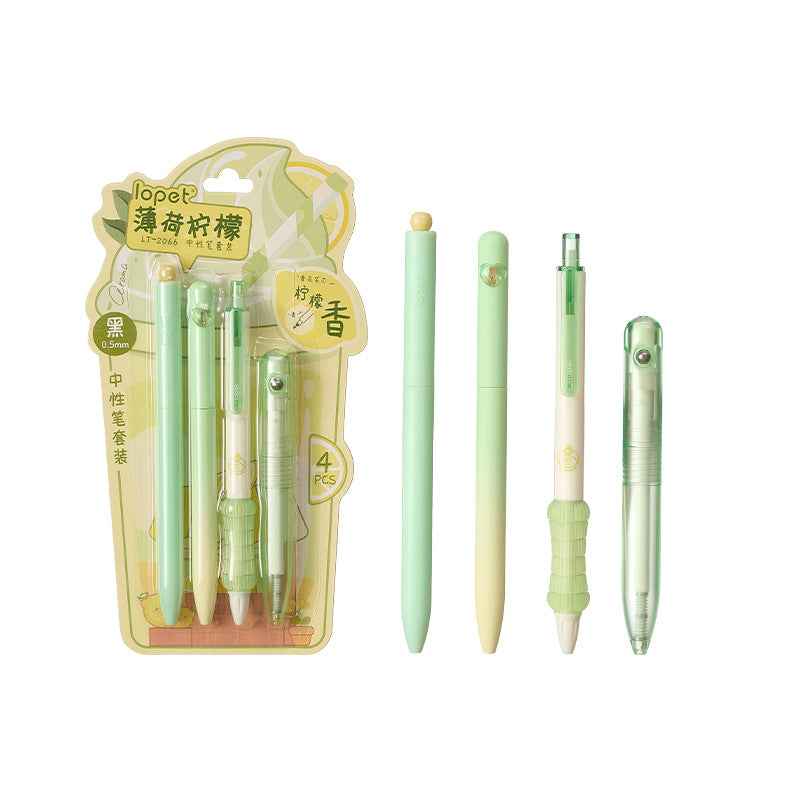 LOPET Fragrance Scented Click Gel Pen 0.5mm Black Ink 16 Pack