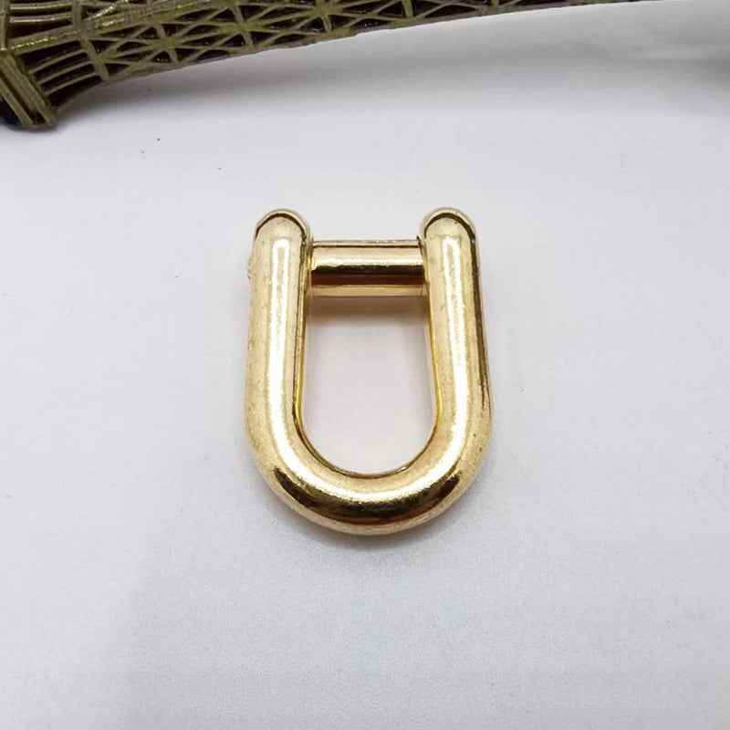 Goldfarbene Mini D-Ring Klammer, geschlossene U-Form, 6mm