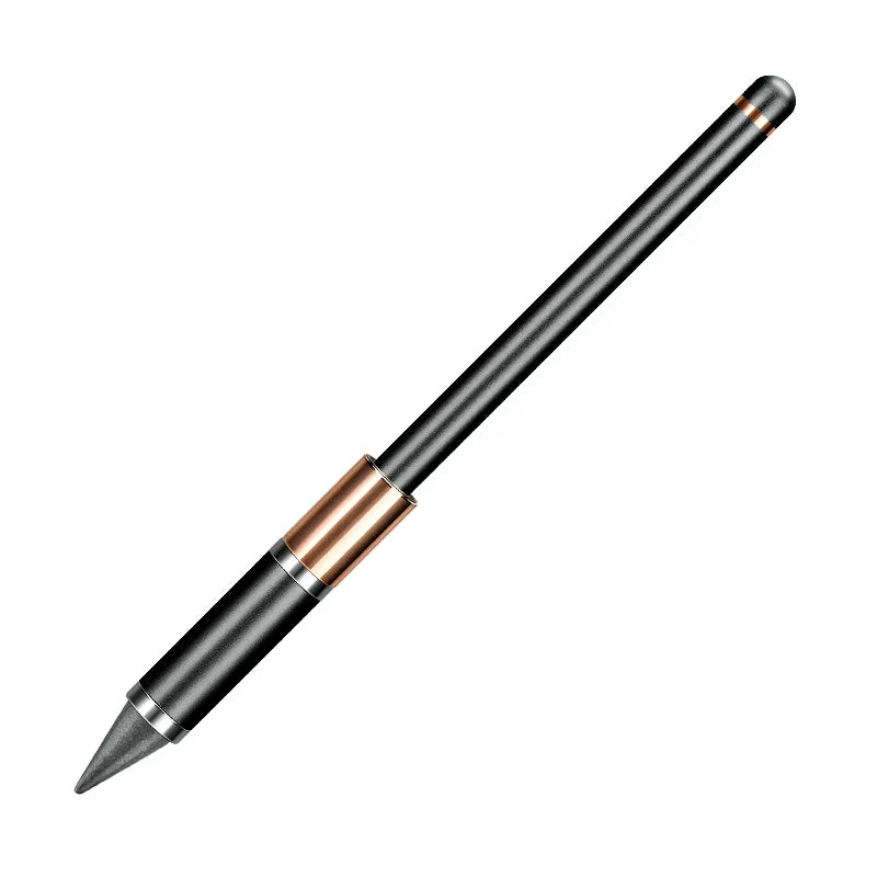 GNASEET Inkless Eternal Pen – Magnetic Fidget Cap, Metal Body | 148x7.5mm | Gold / Silver / Blue / Black Black