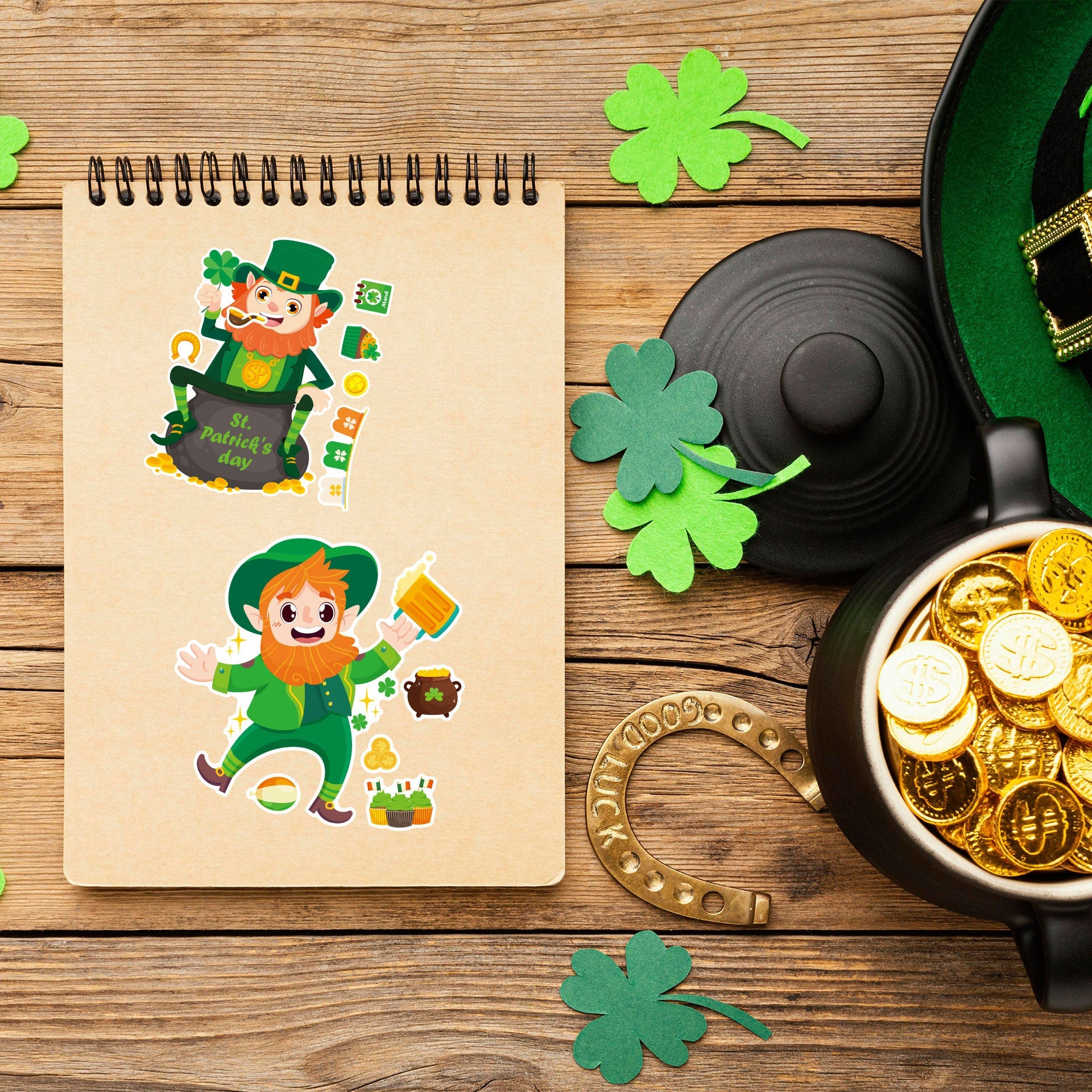 Make a Face St. Patrick's Day Stickers for Kids 32 Sheets