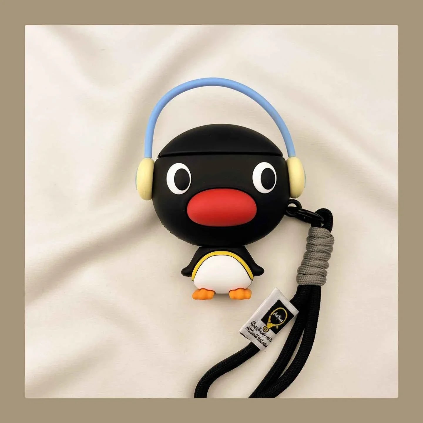 Pingu Penguin Wearing Headphones AirPods Case C