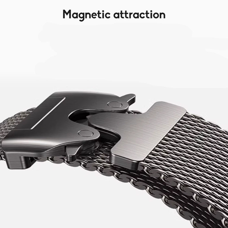 Apple Watch Stainless Steel Milanese Loop Band with Parachute Buckle
