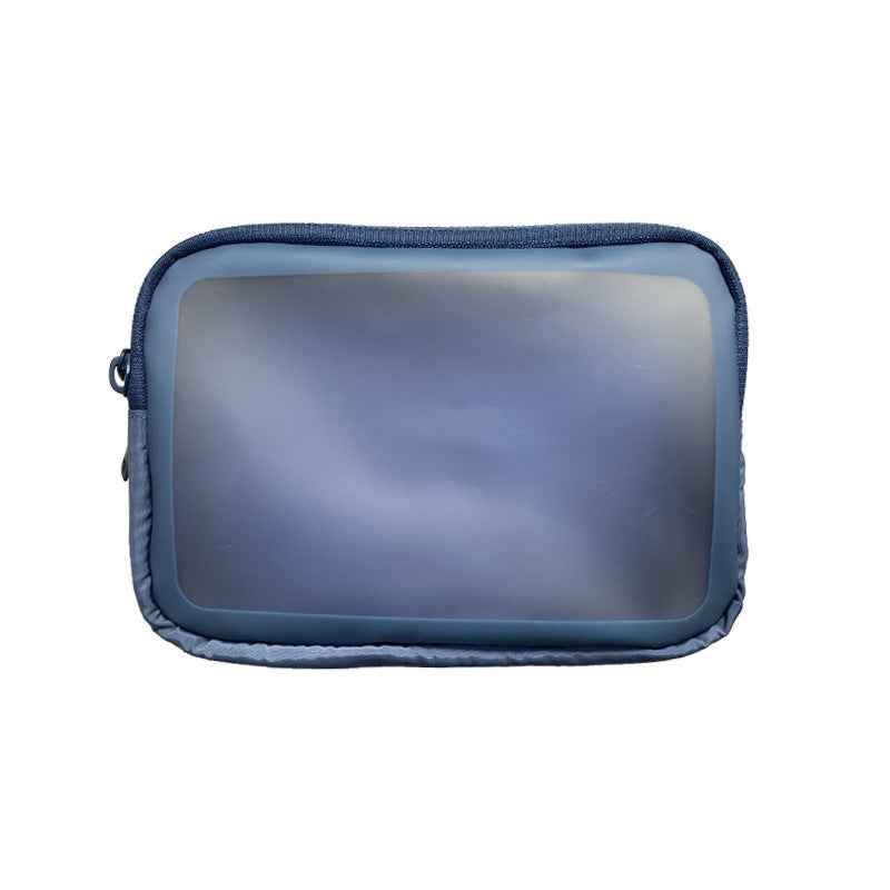 Transparent Makeup & Digital Organizer Bag – Travel Gadget Pouch Navy M