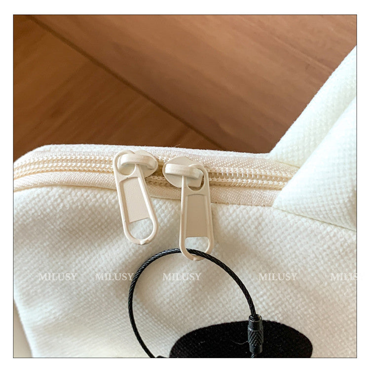 White Cat Laptop Sleeve 11-14 inch Bag + Pouch 2-Piece Set