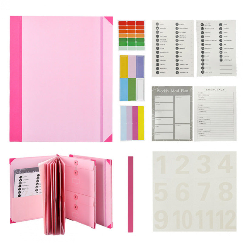 In Case Go Missing Binder Viral TikTok Folio Thin Model Pink