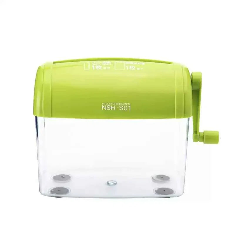 Nakabayashi NSH-S01 Compact Manual Shredder Green