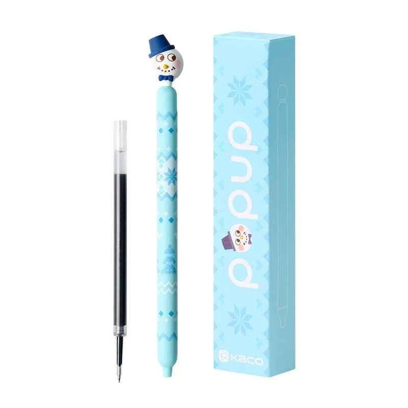 Kaco POPUP Gel Pens Christmas 0.5mm 3 Pack with Black Ink Refills