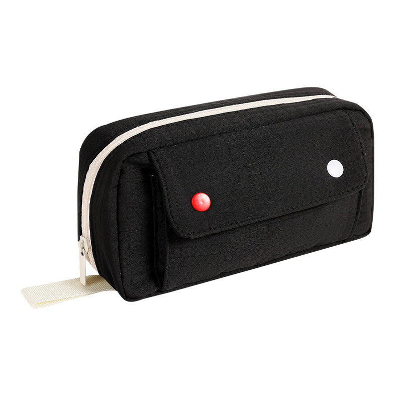 Large Capacity Multi-Layer Cute Pencil Case for Girls Black