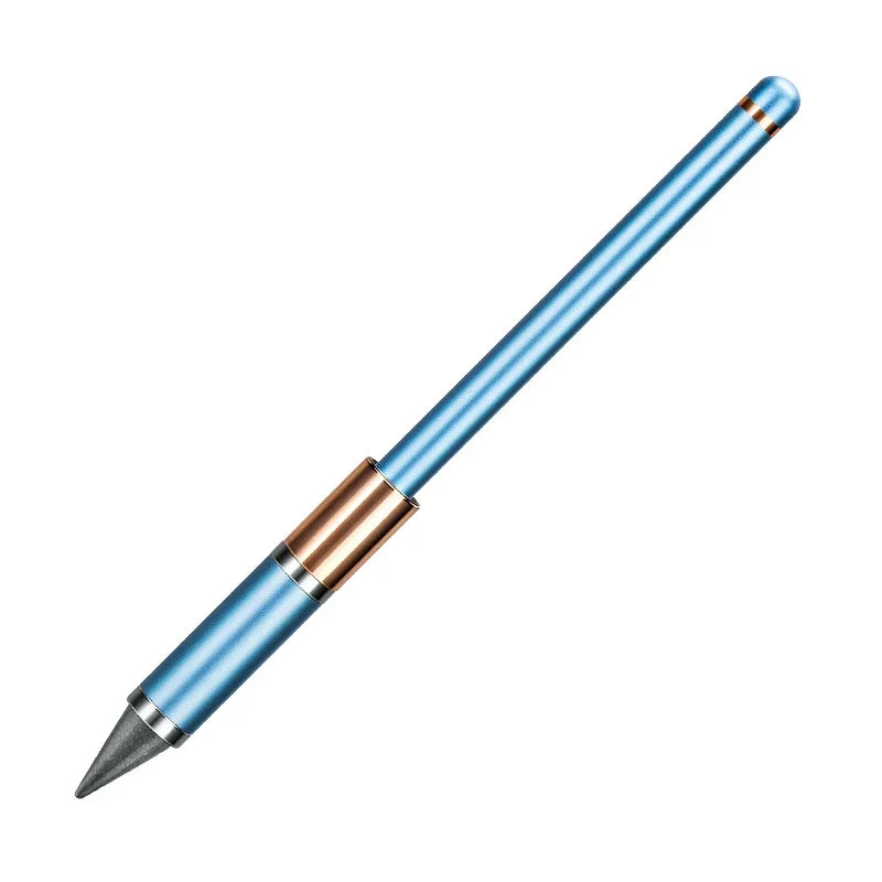GNASEET Inkless Eternal Pen – Magnetic Fidget Cap, Metal Body | 148x7.5mm | Gold / Silver / Blue / Black Blue