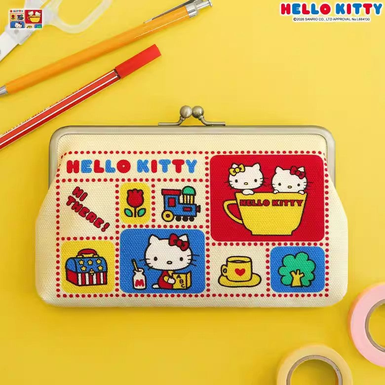 Hello Kitty Cartoon Horizontal Clasp Makeup Bag for Women