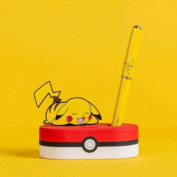 Pimio Pokemon Pikachu Fountain Pen with Stand & Gift Box Standard Yellow