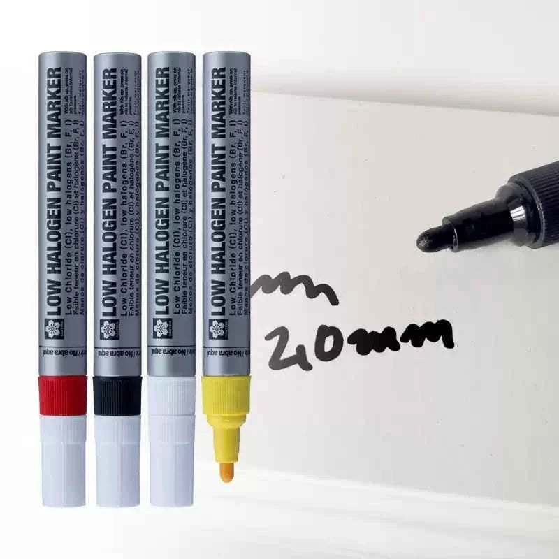 SAKURA Low Halogen Paint Marker Industrial Pen 3 Pack