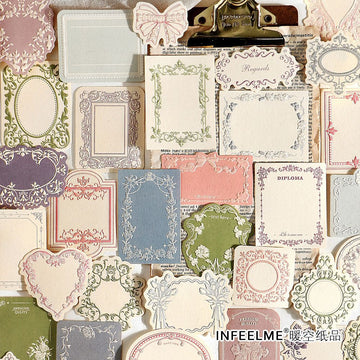 120-Piece Embossed Notes Paper Set for Journaling Scrapbooking