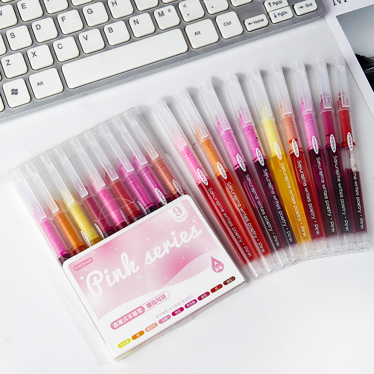 36-Color Liquid Rollerball Pen Set 0.5mm for Note Taking Sketching