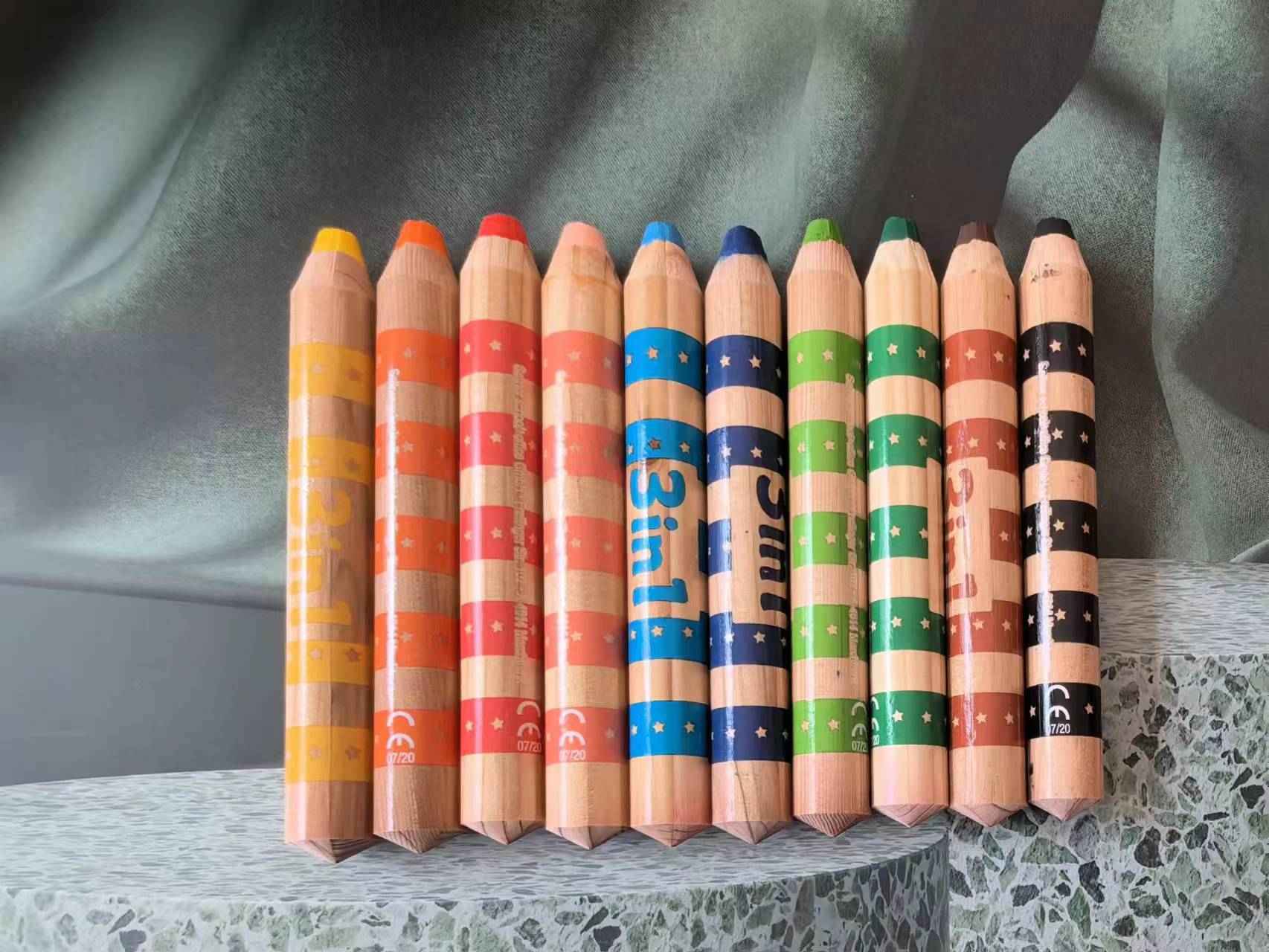 3IN1 Super Washable Big Crayons for Toddlers 10 Color