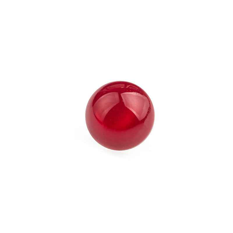 11,5 mm roter Mushroom-Button, gerippte irisierende schimmernde Oberfläche