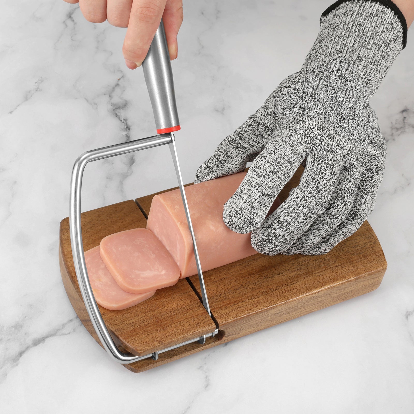 Acacia Wood Cheese Slicer Board – Cheese, Ham & Fruit Cutter