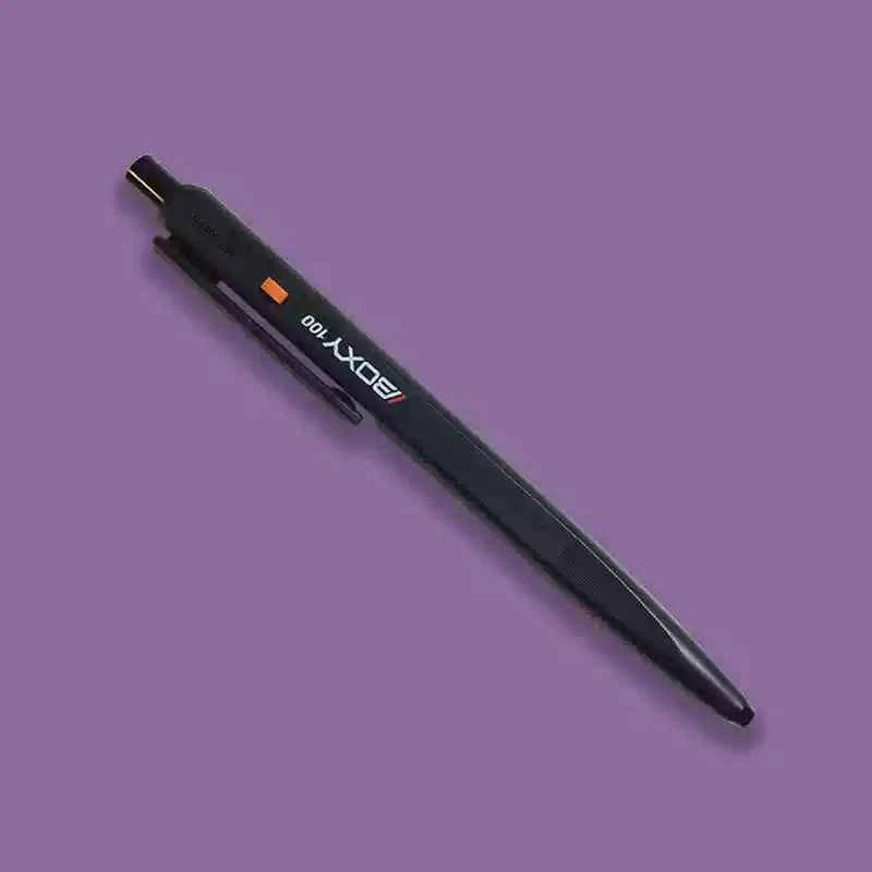 Uni Boxy 100 Ballpoint Pen - 0.7mm - Black Ink with 3 Refills