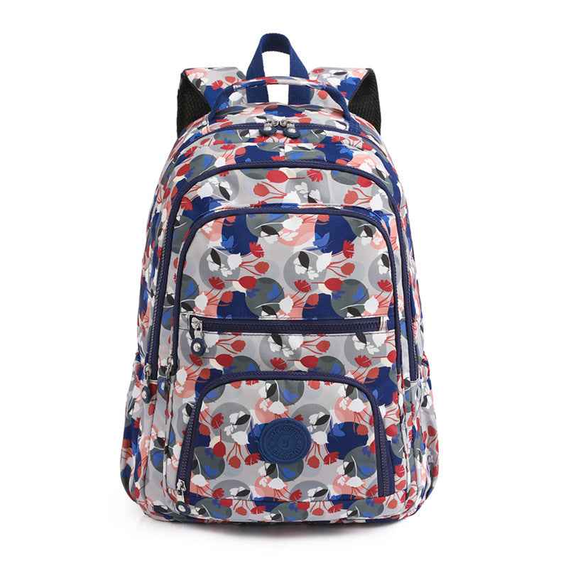 55L Lightweight Water-Resistant Backpack Outdoor Travel Bag Ginkgo Leaf