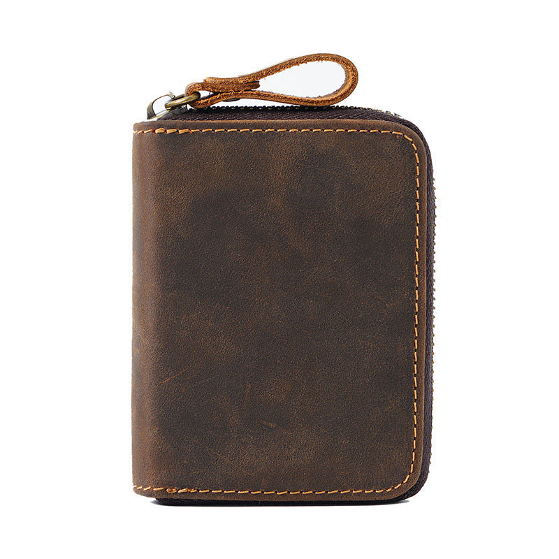 Leather Accordion Card Holder Wallet RFID Blocking Black