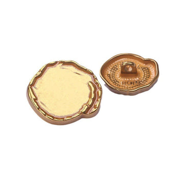 Irregular concave metal shank buttons (set of 20) in antique gold and antique silver