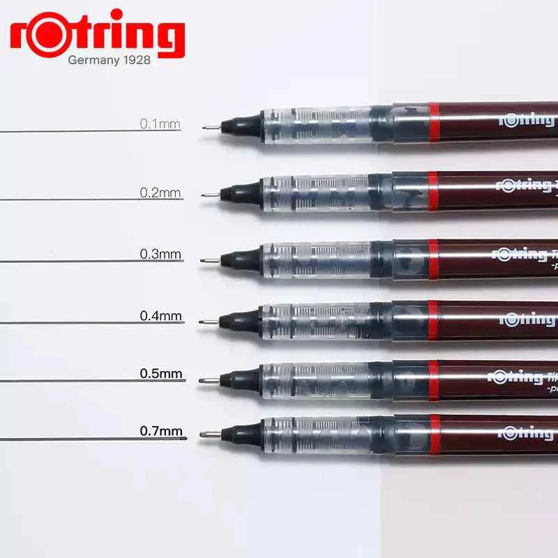 rOtring Tikky Fine Liner Graphic Pen, 0.1/0.3/0.5mm,Black Ink ,3 Pack