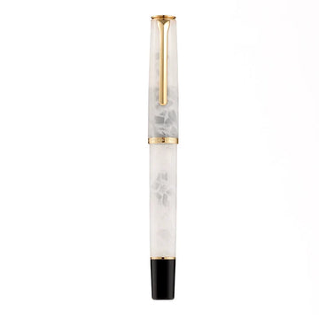 Hongdian N12 Piston Fountain Pen Fine Soft Nib Acrylic Design White