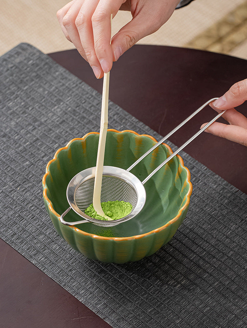 Japanese Kiln-Glazed Ceramic Matcha Set | 6-Piece Hyakuhon-Date Ceremonial Kit