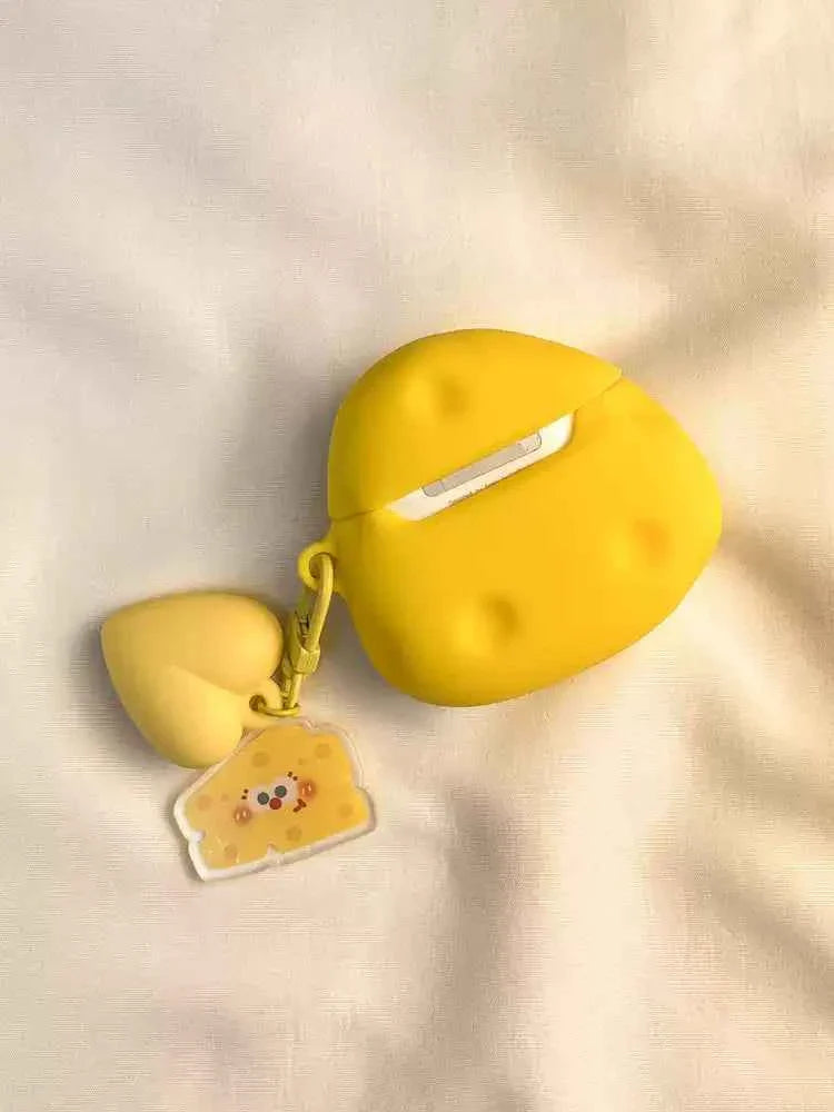 3D Cheese Plastic AirPods Case